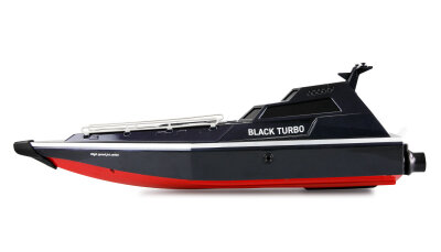 Black Turbo Militärboot mit Jetantrieb 420mm RTR schwarz